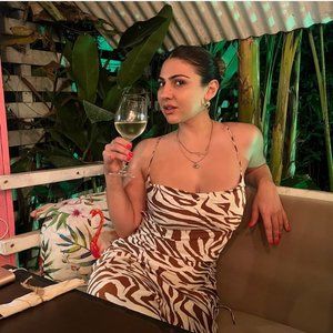 COPY - Silk/satin type fabric Zebra Midi dress strappy back Size M
